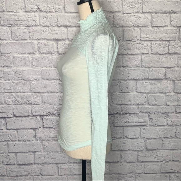 NWT Free People Iced Aqua Long Sleeve Turtleneck Top - Picture 4 of 14